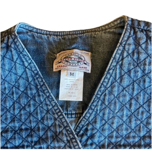 River Ridge Trading Co Vtg Denim Vest Unisex Western Gorpcore Y2K Retro Sz M - Picture 4 of 4